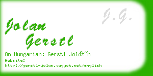 jolan gerstl business card